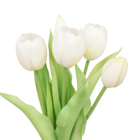 12.5" SOFT TOUCH TULIP BUNDLE X 5