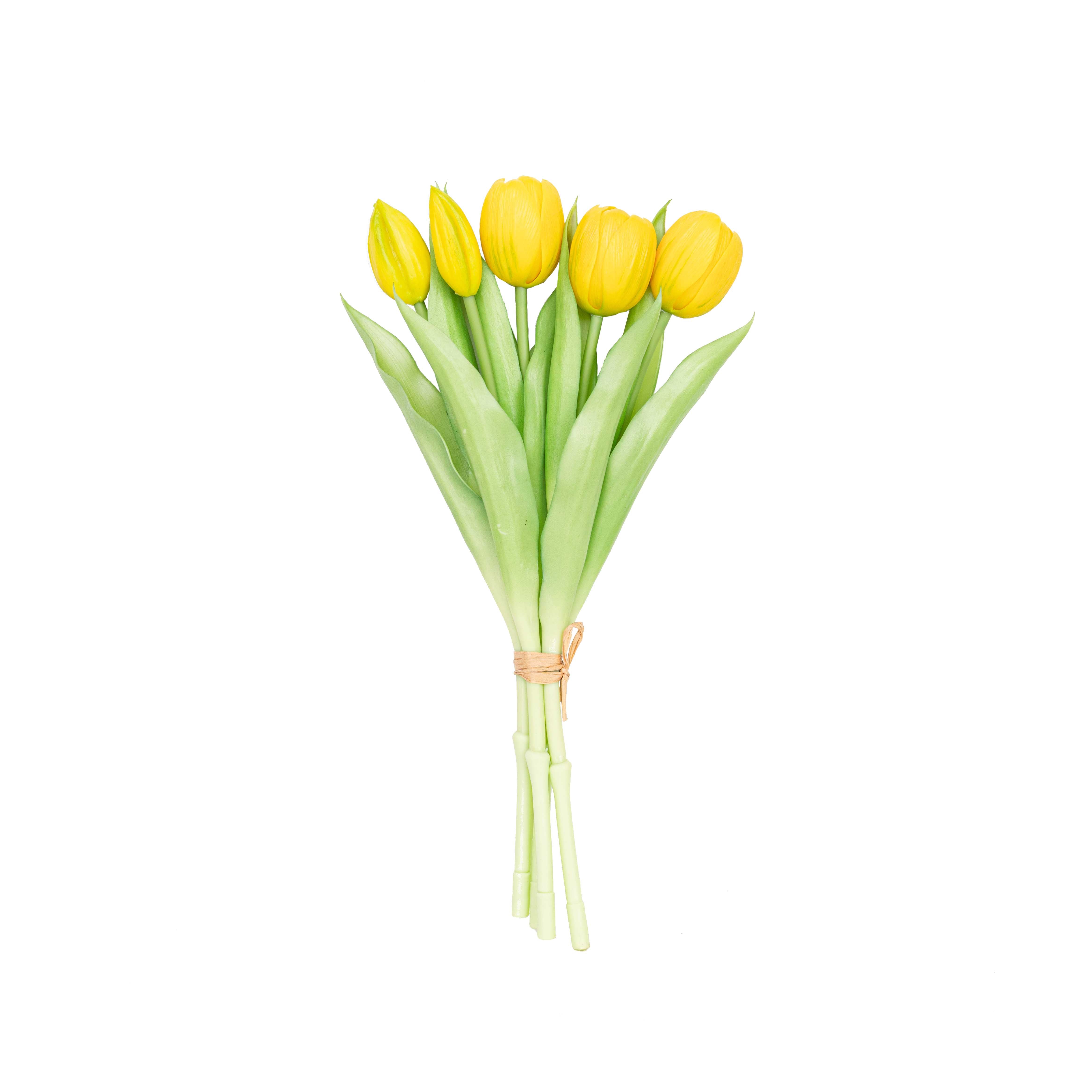 12.5" SOFT TOUCH TULIP BUNDLE X 5