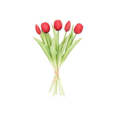 12.5" SOFT TOUCH TULIP BUNDLE X 5