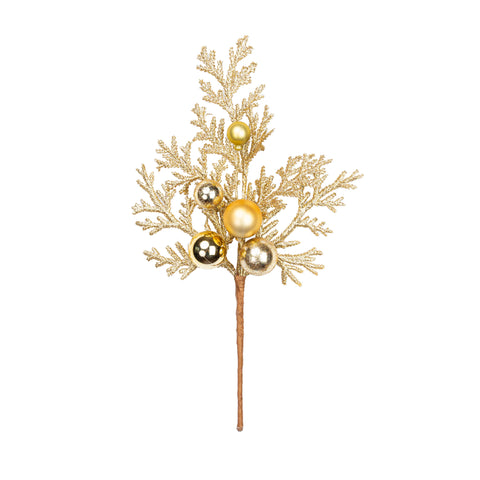 16" GLITTER CEDAR BALL PICK