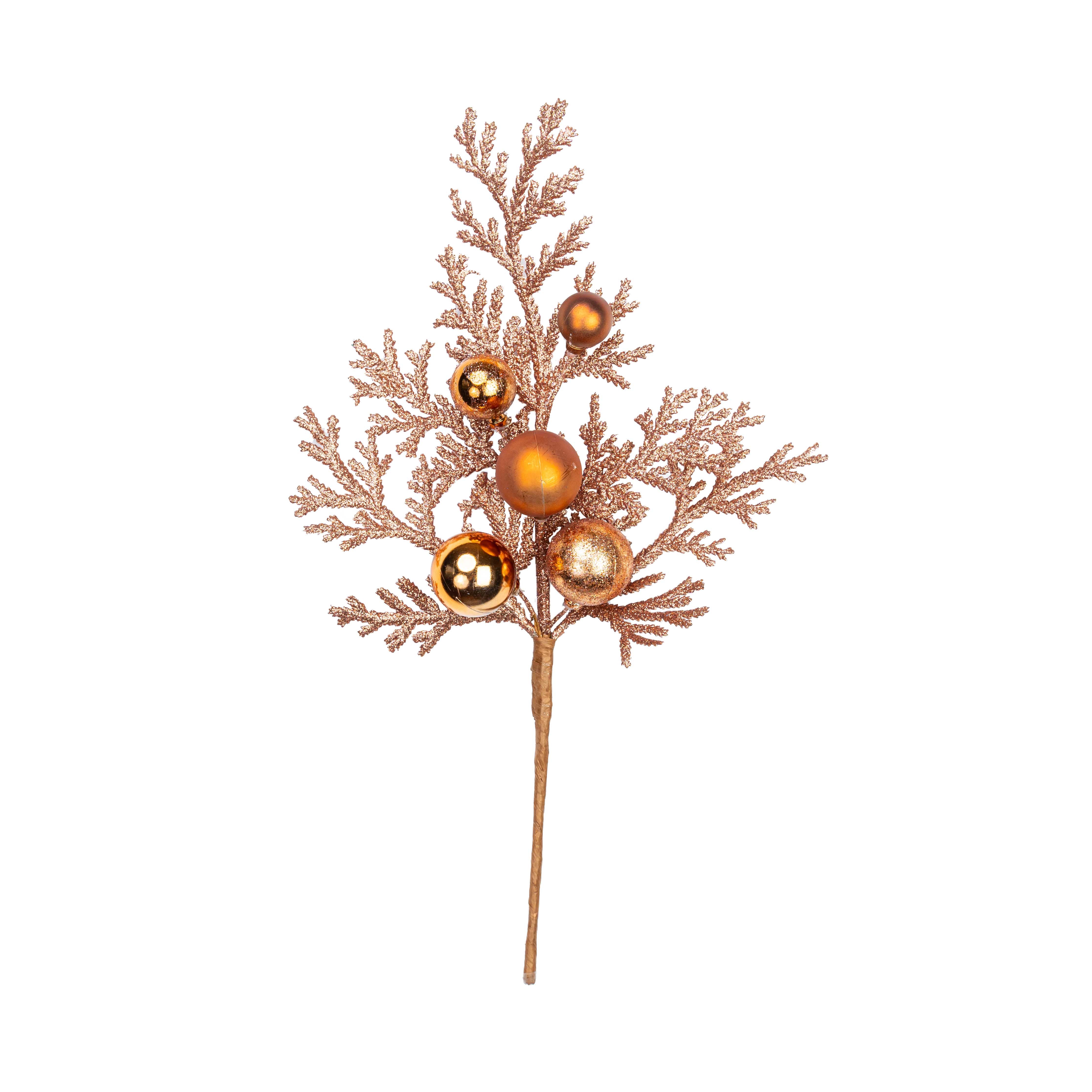 16" GLITTER CEDAR BALL PICK