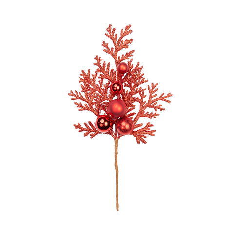 16" GLITTER CEDAR BALL PICK