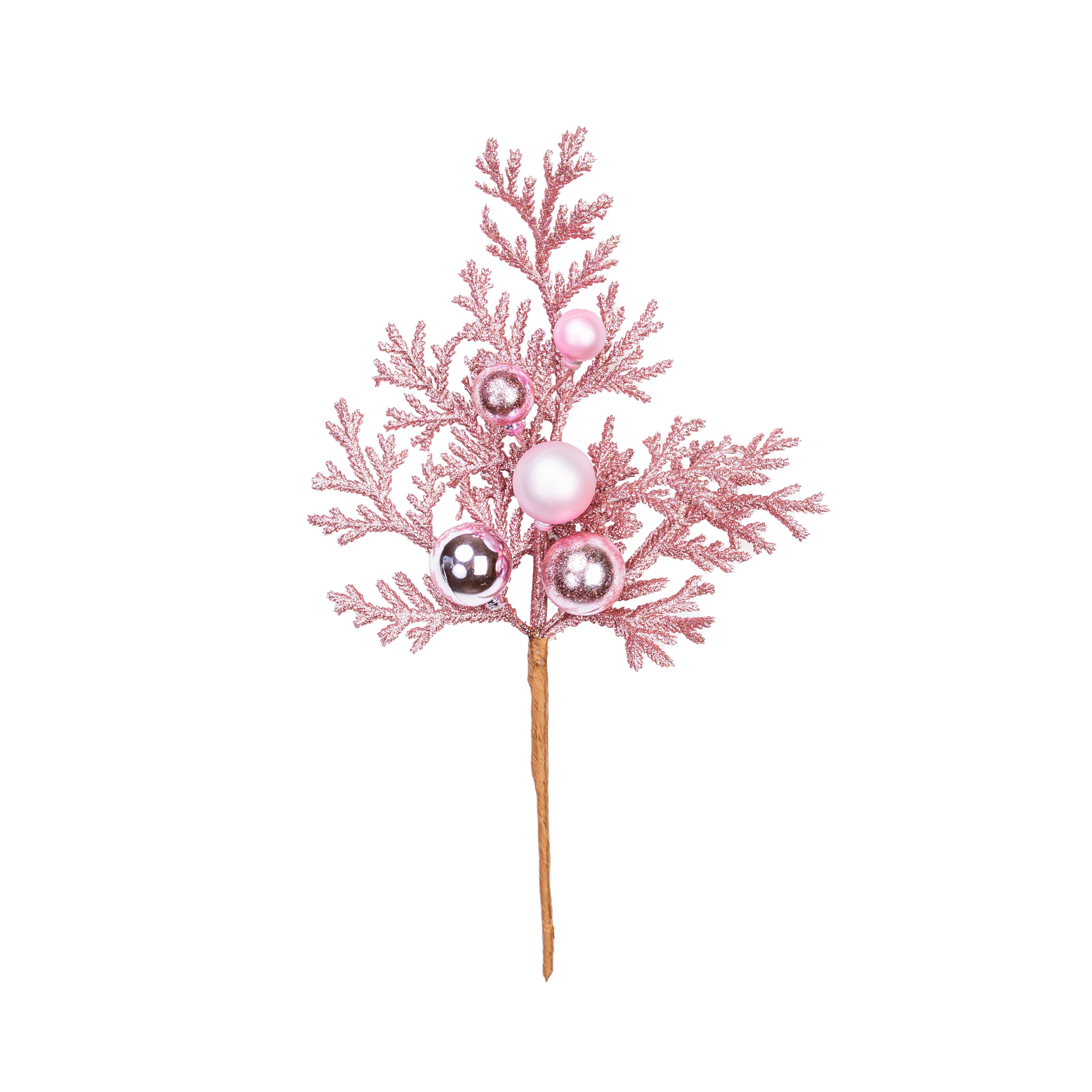 16" GLITTER CEDAR BALL PICK