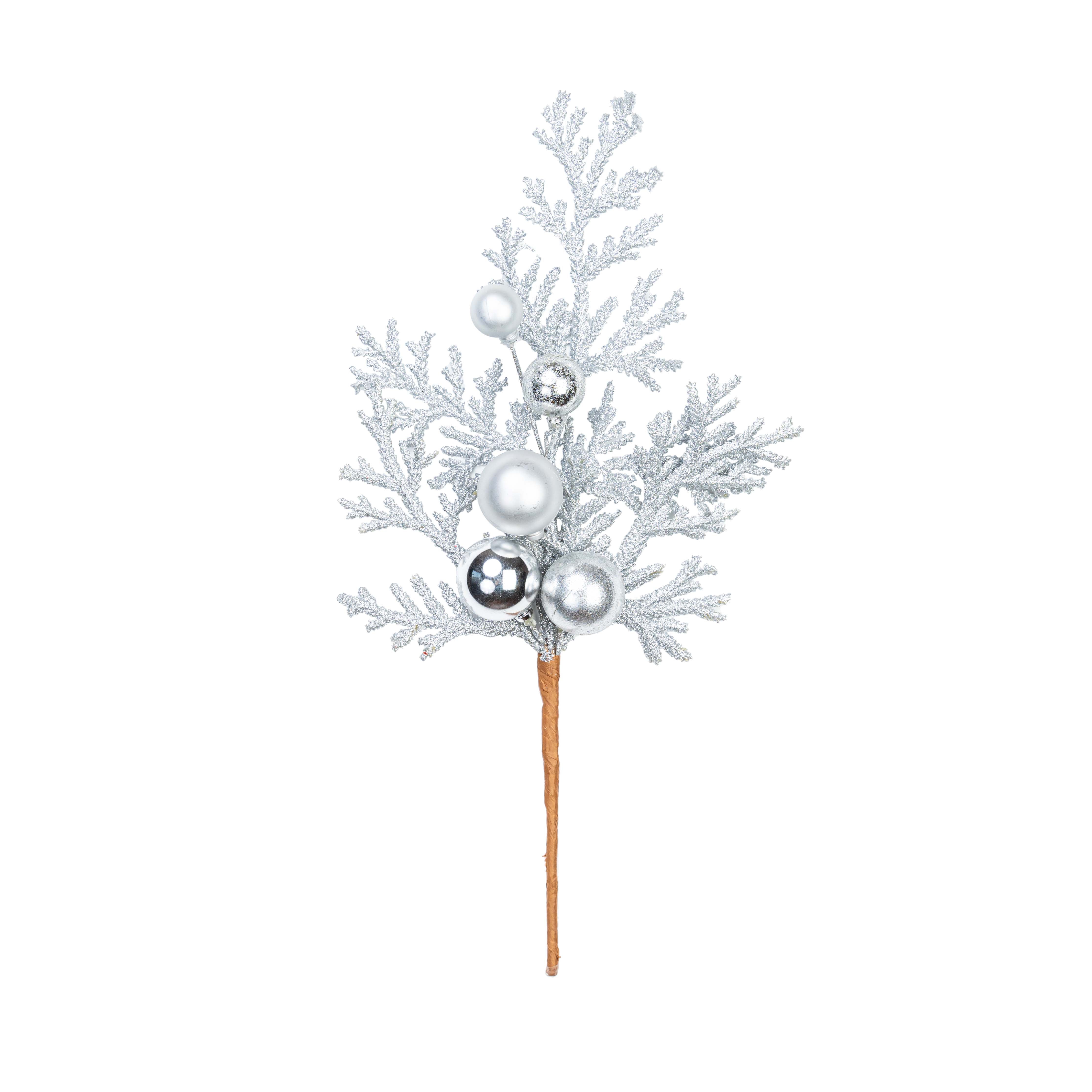 16" GLITTER CEDAR BALL PICK