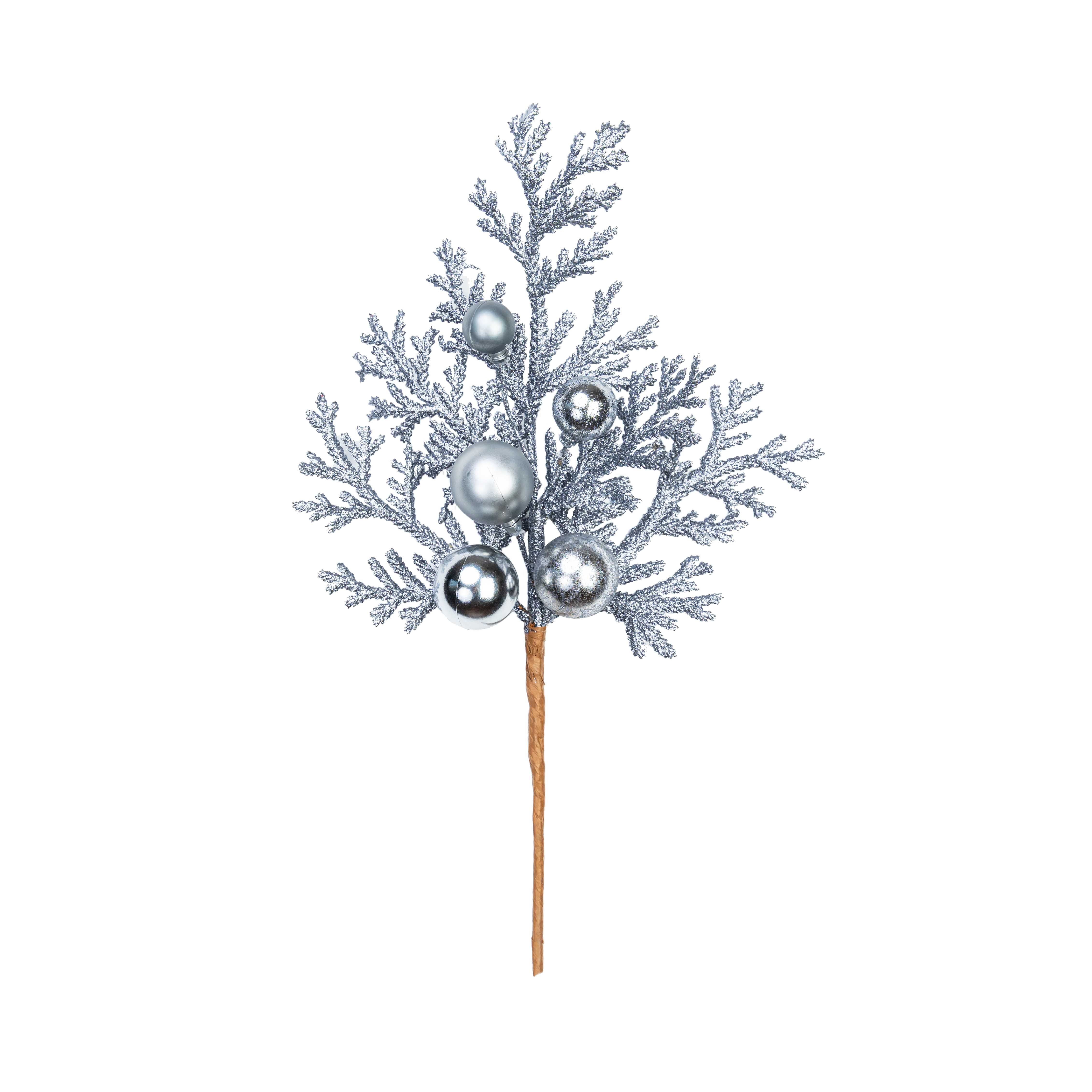 16" GLITTER CEDAR BALL PICK