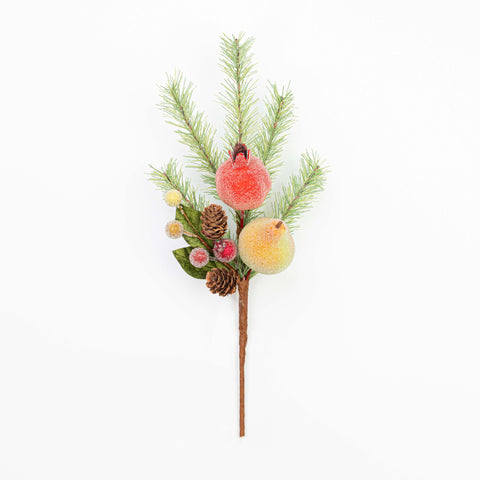 14" FRUIT BERRY PINE PINECONE PICK