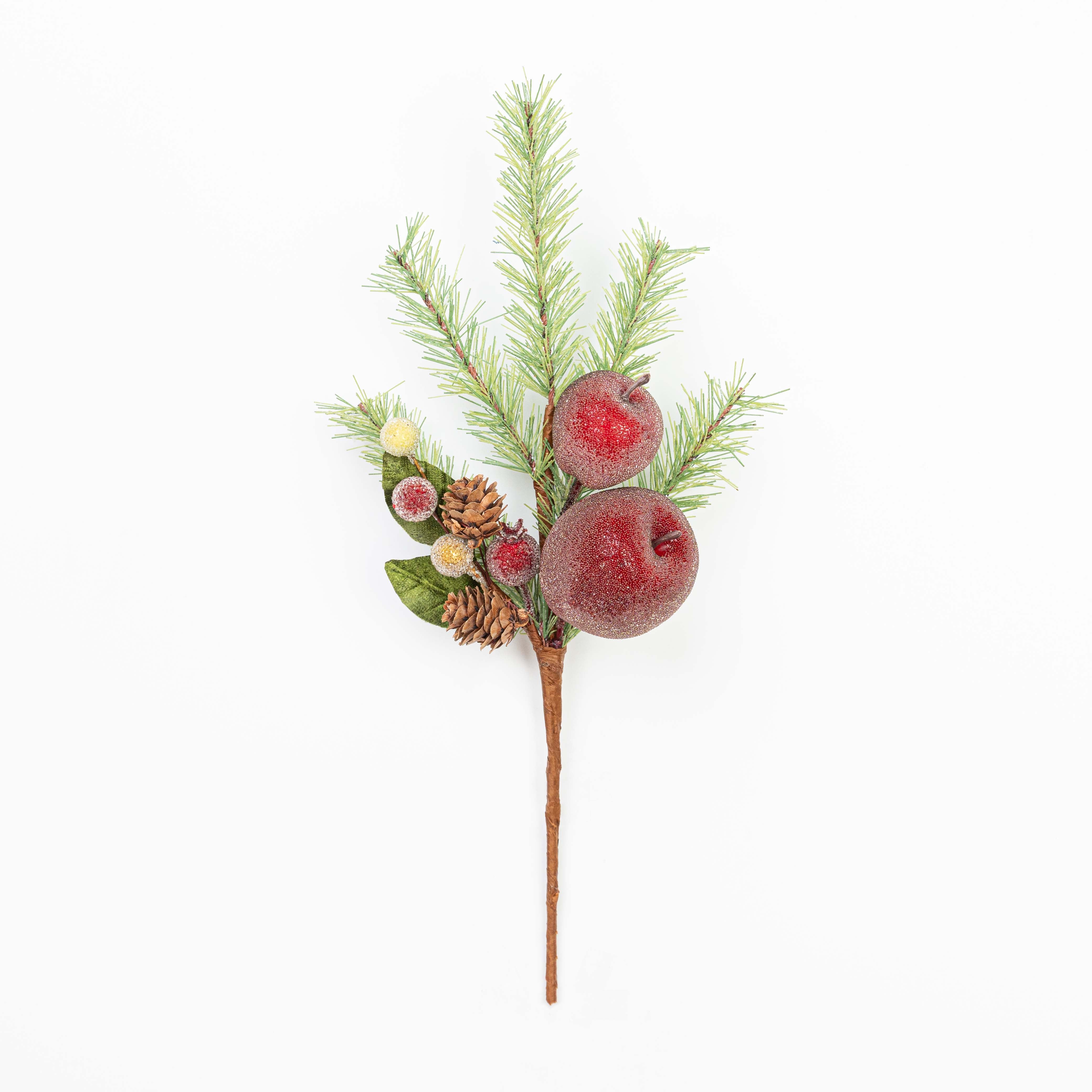 14" FRUIT BERRY PINE PINECONE PICK