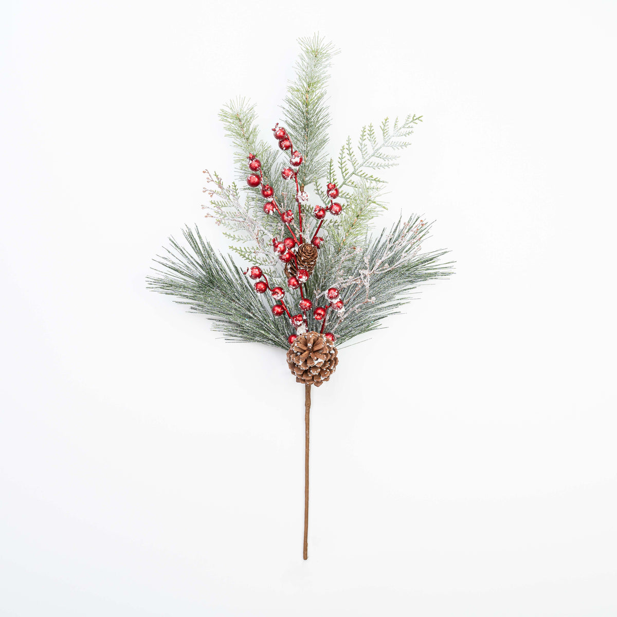 26" FROST BERRY PINE CEDAR CONE SPRAY