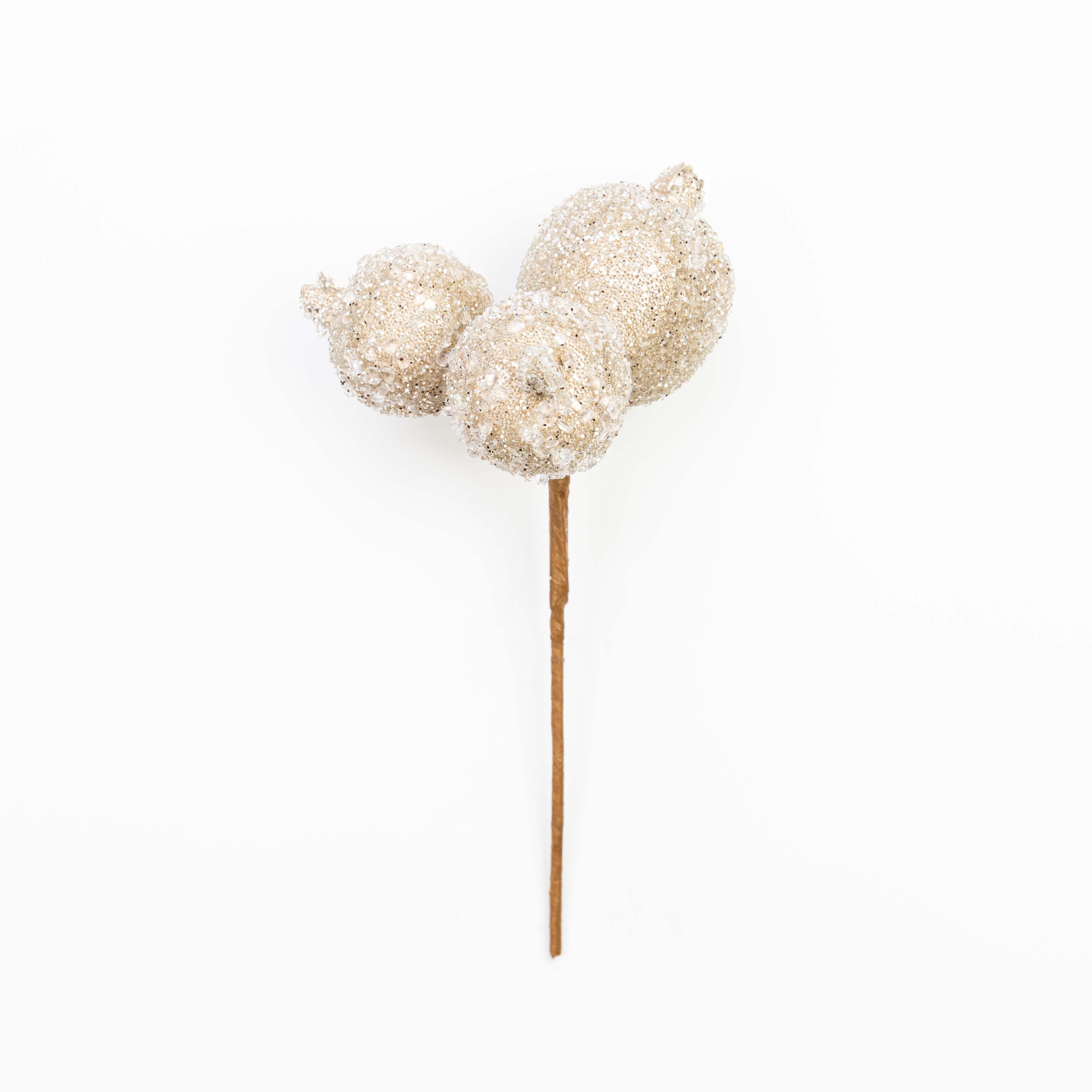 10" BEADED POMEGRANATE PICK X 3