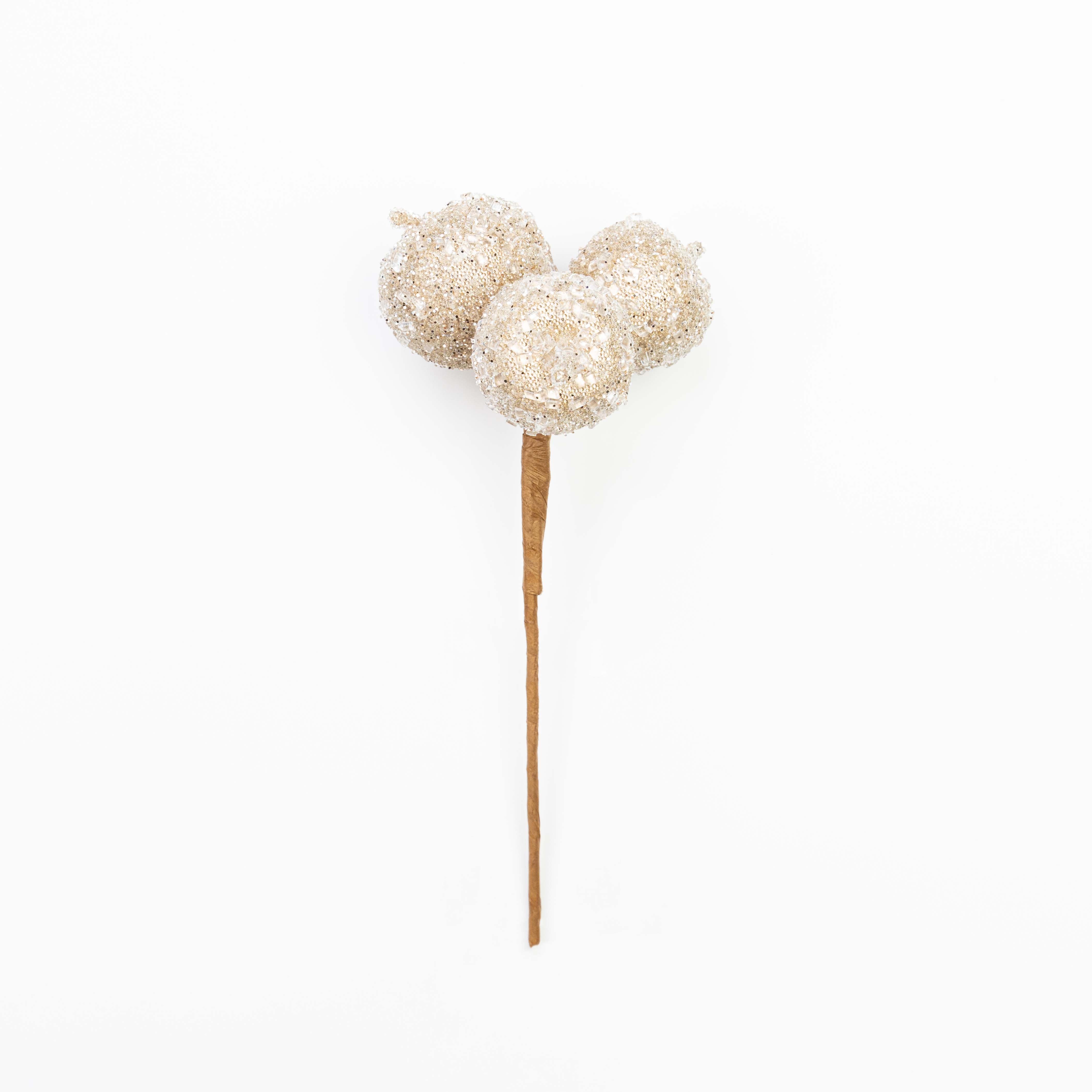 10" BEADED APPLE PICK X 3