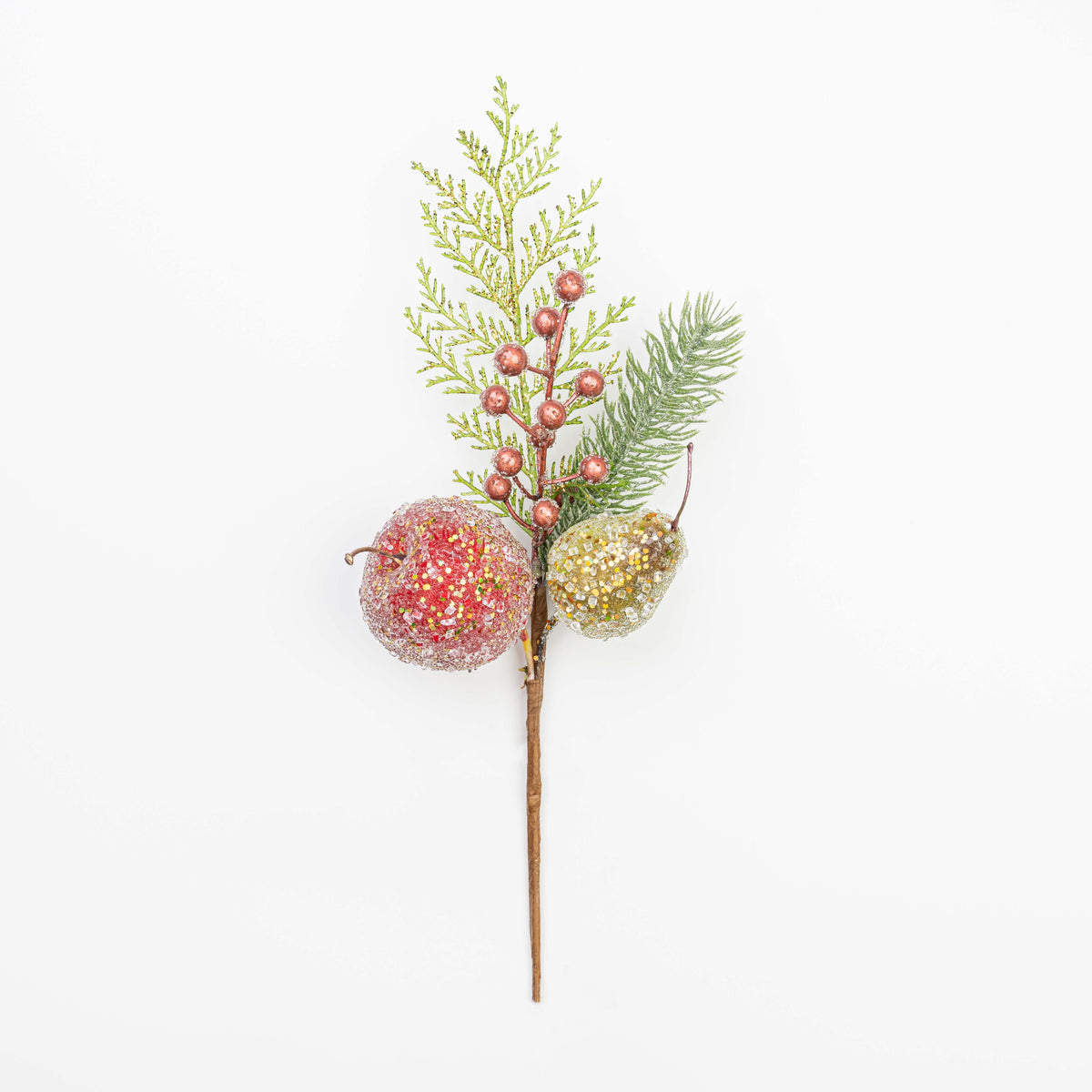 14" BEADED FRUIT BERRY CEDAR PICK