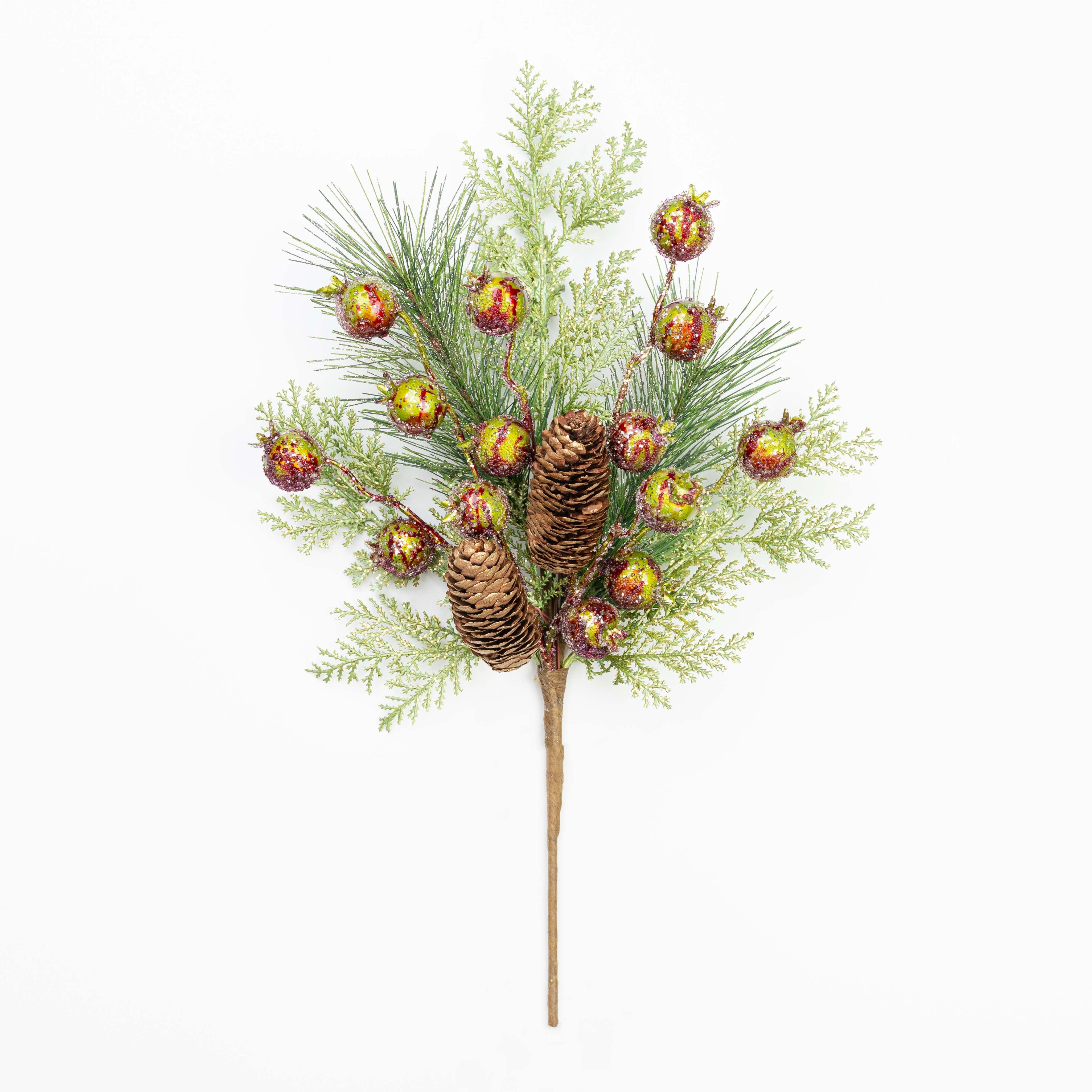 16" ICE BERRY CEDAR PINE PINECONE PICK