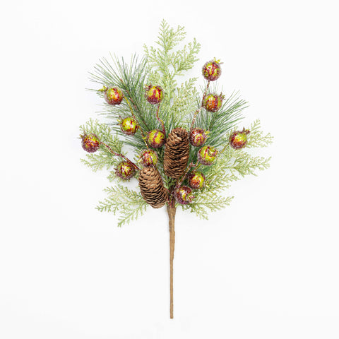 16" ICE BERRY CEDAR PINE PINECONE PICK