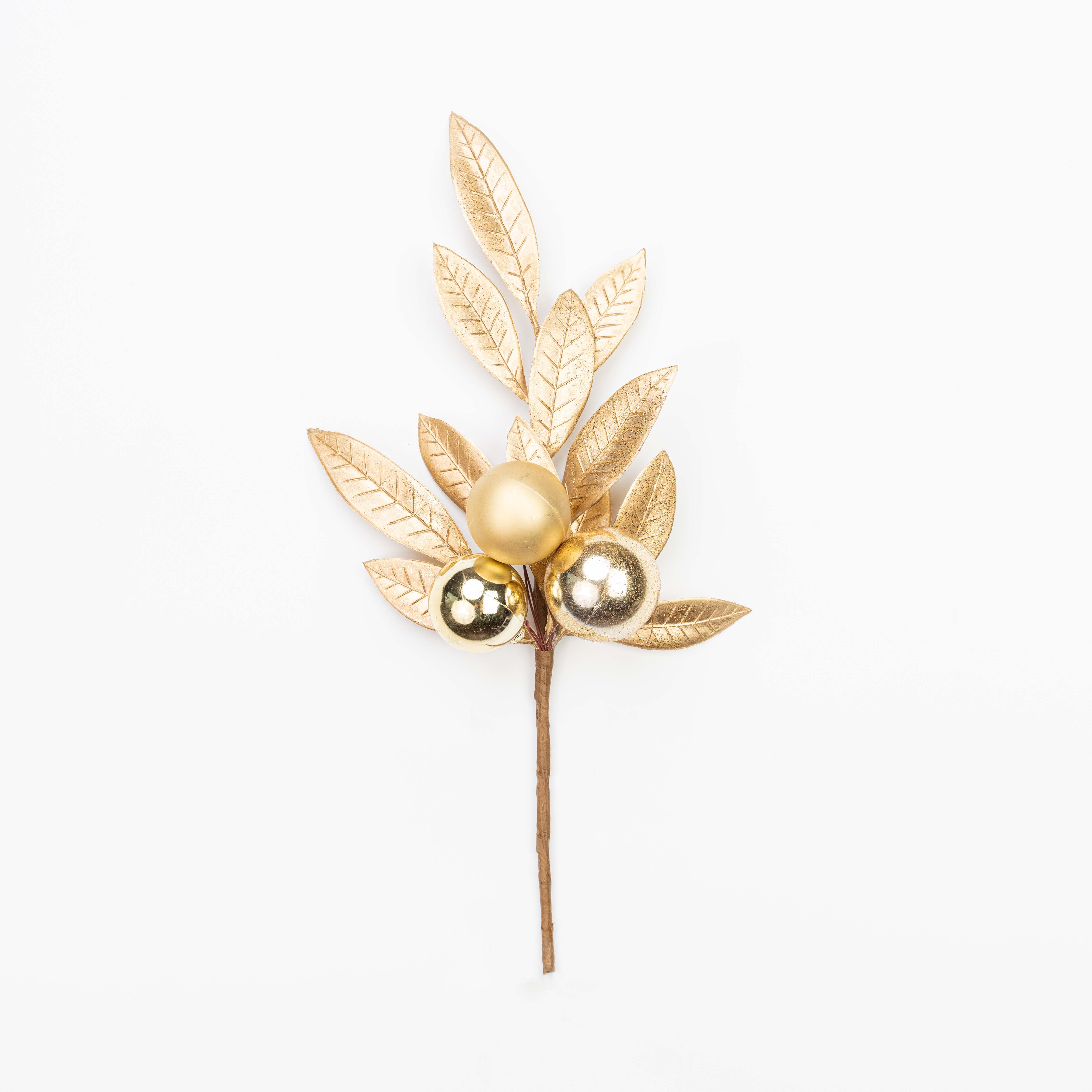 14" METALLIC LEAF BALL PICK