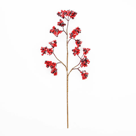 18" SNOW CLUSTER BERRY PICK X 7