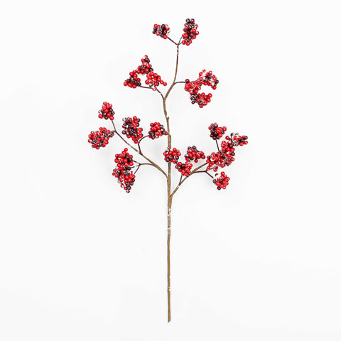 20" SNOW CLUSTER BERRY SPRAY X 9