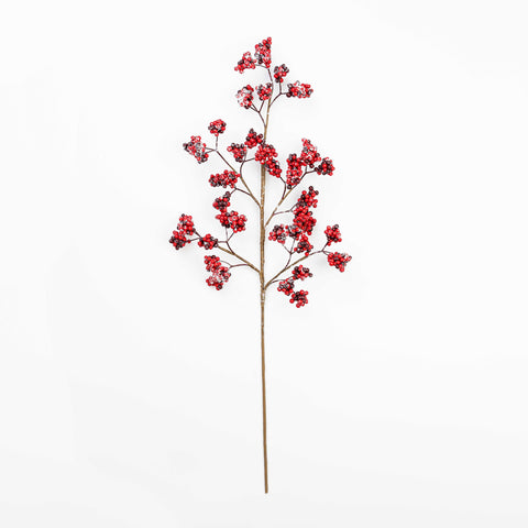 28" SNOW CLUSTER BERRY SPRAY X 15