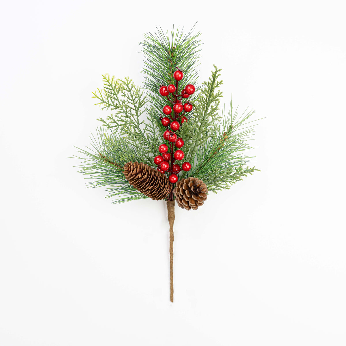 14" BERRY PINE CEDARE PINECONE PICK