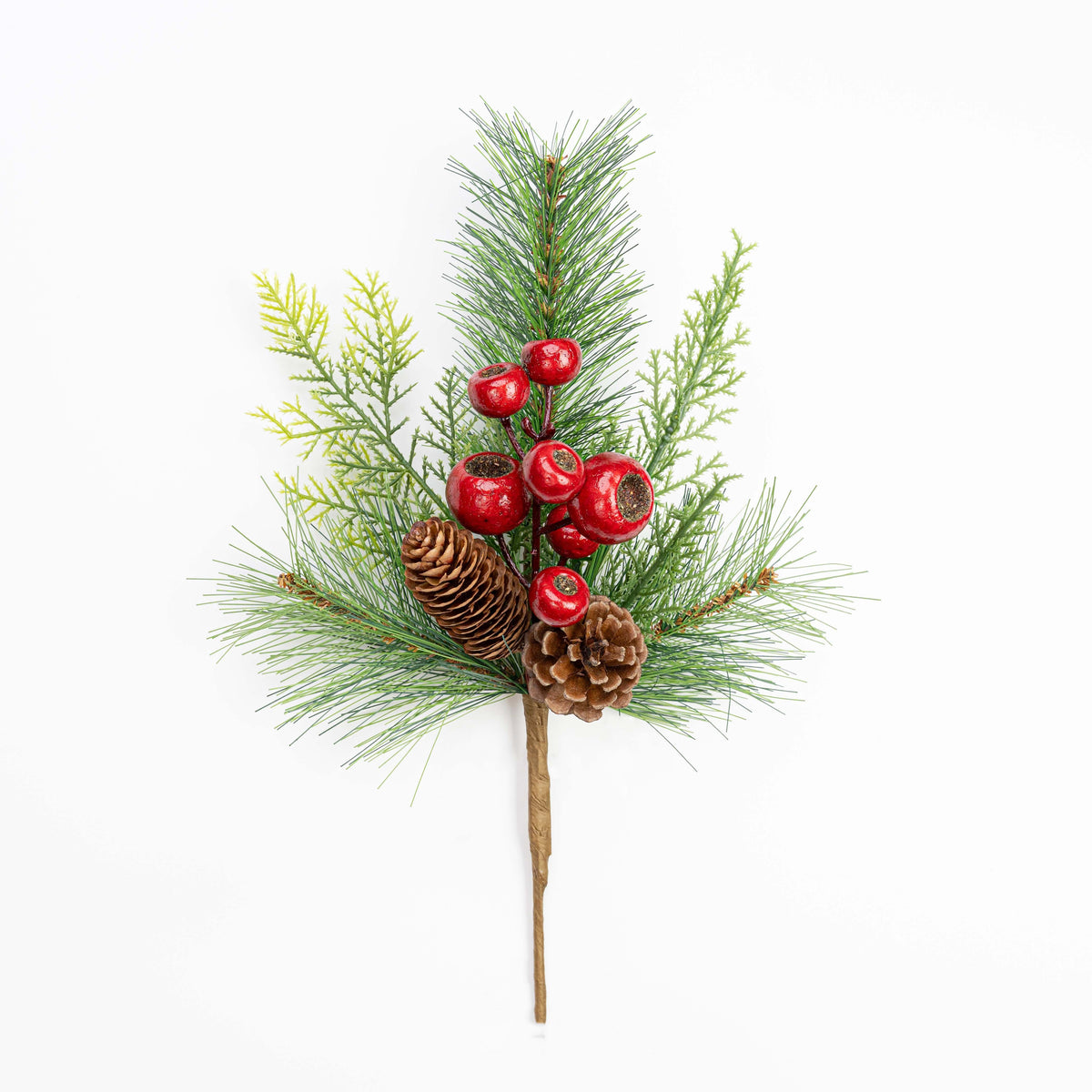14" BERRY PINE CEDAR PINECONE PICK