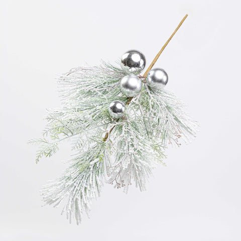 24" SNOW BALL CEDAR PINE SPRAY