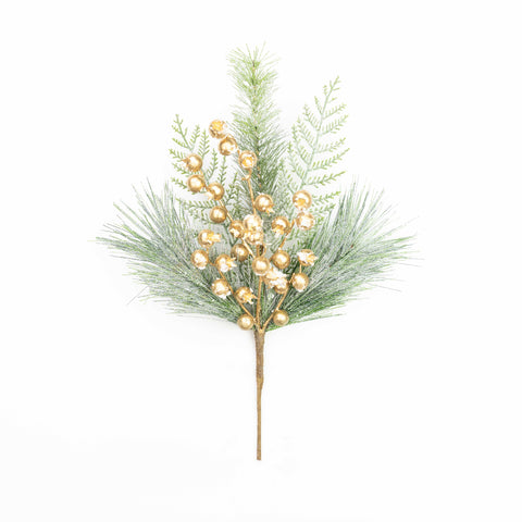 16" SNOW BERRY PINE PICK
