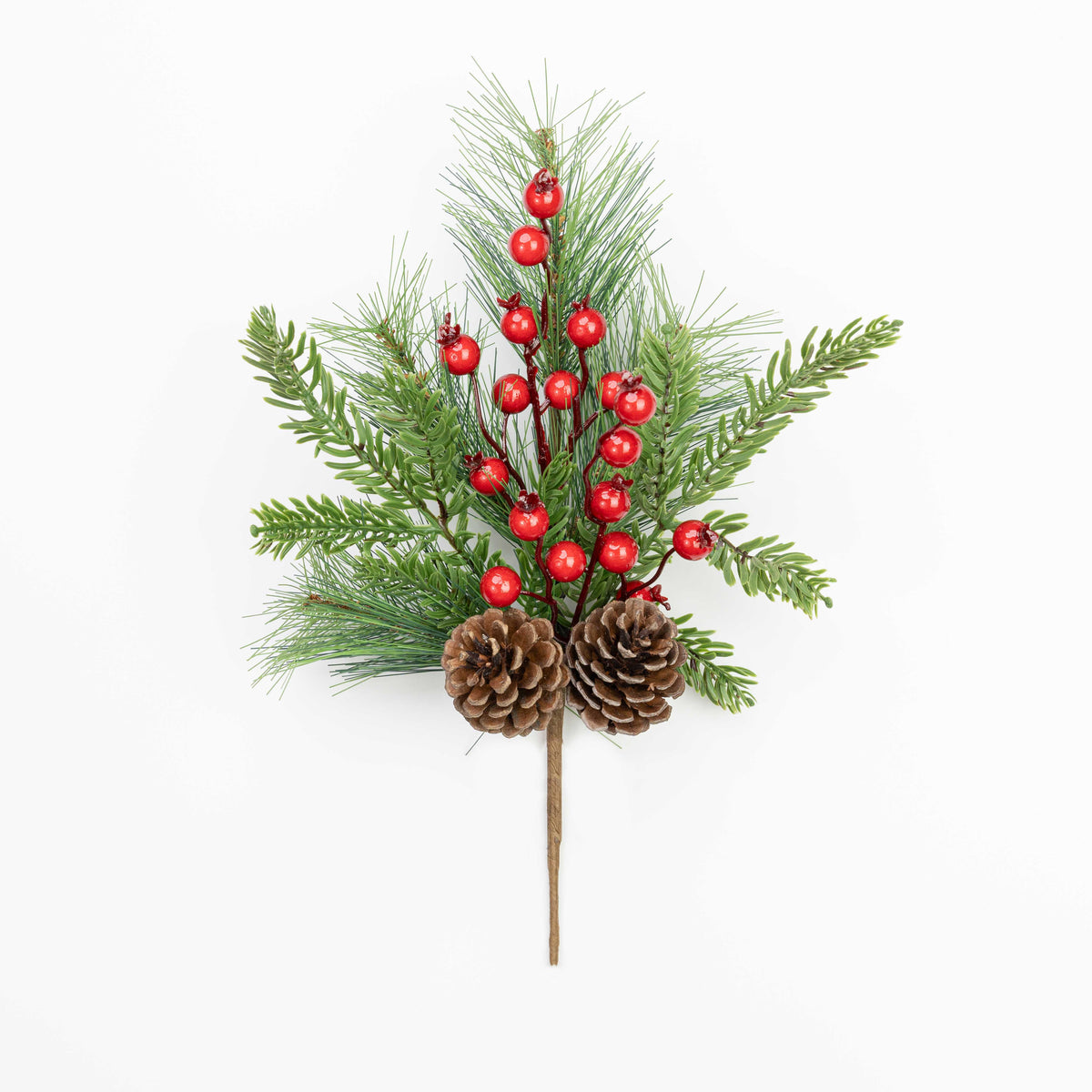 15" BERRY CEDAR PINECONE PINE PICK