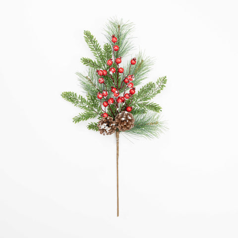 24" BERRY CEDAR PINECONE PINE SPRAY