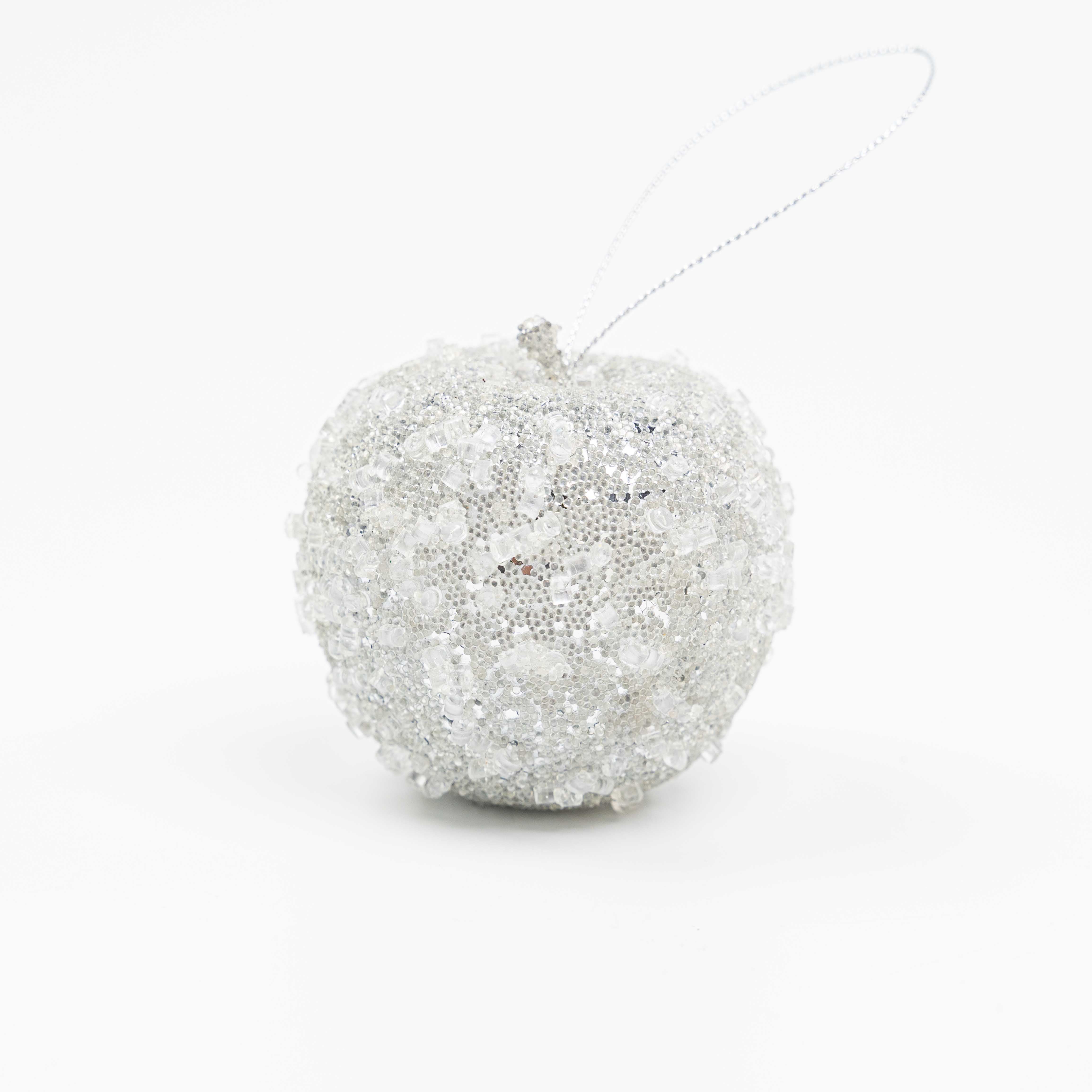 3" BEADED APPLE ORNAMENT