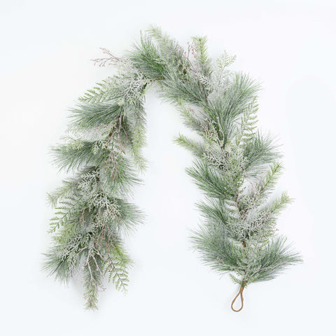 60" FROST PINE CEDAR TWIG GARLAND