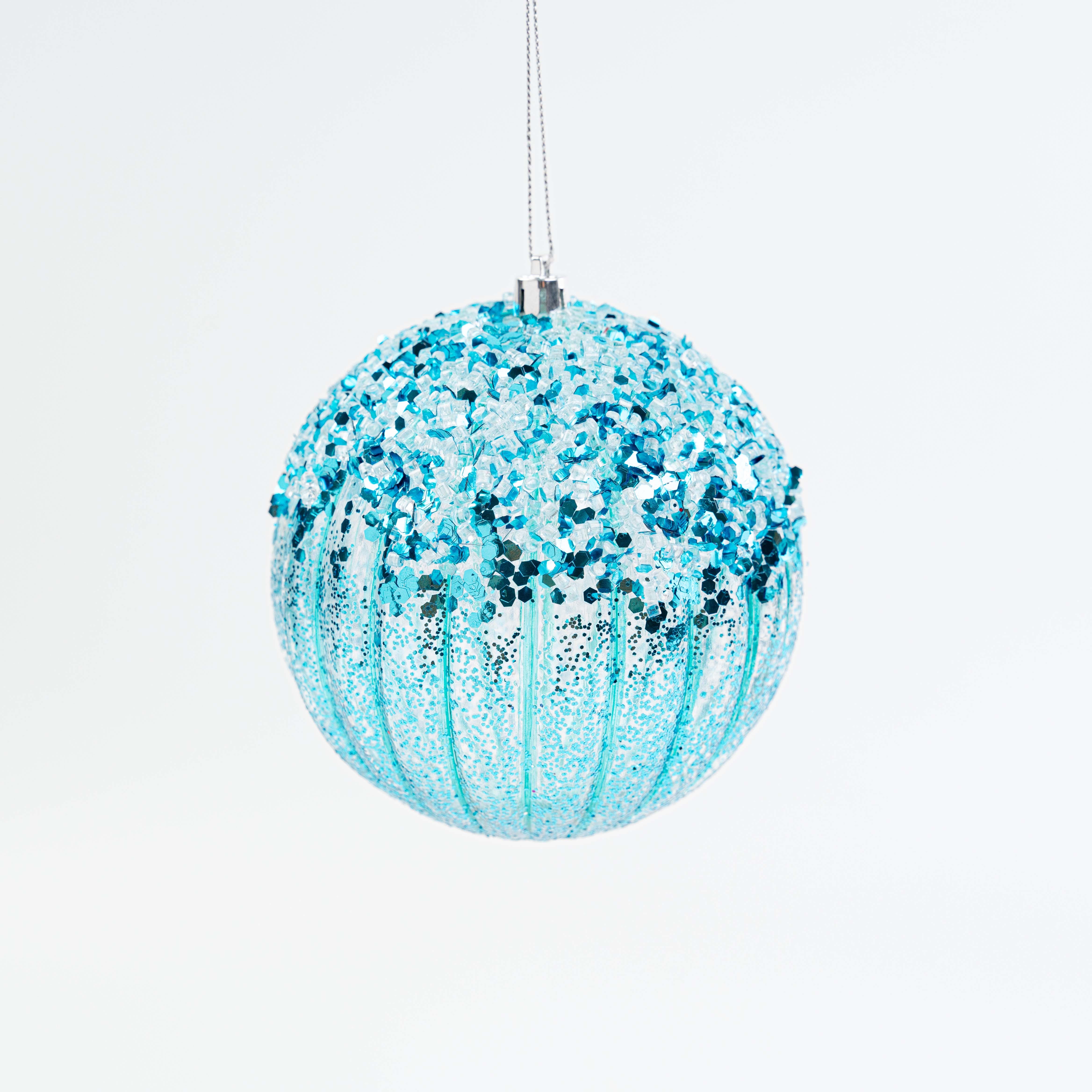 5" ICE SEQUIN BALL ORNAMENT
