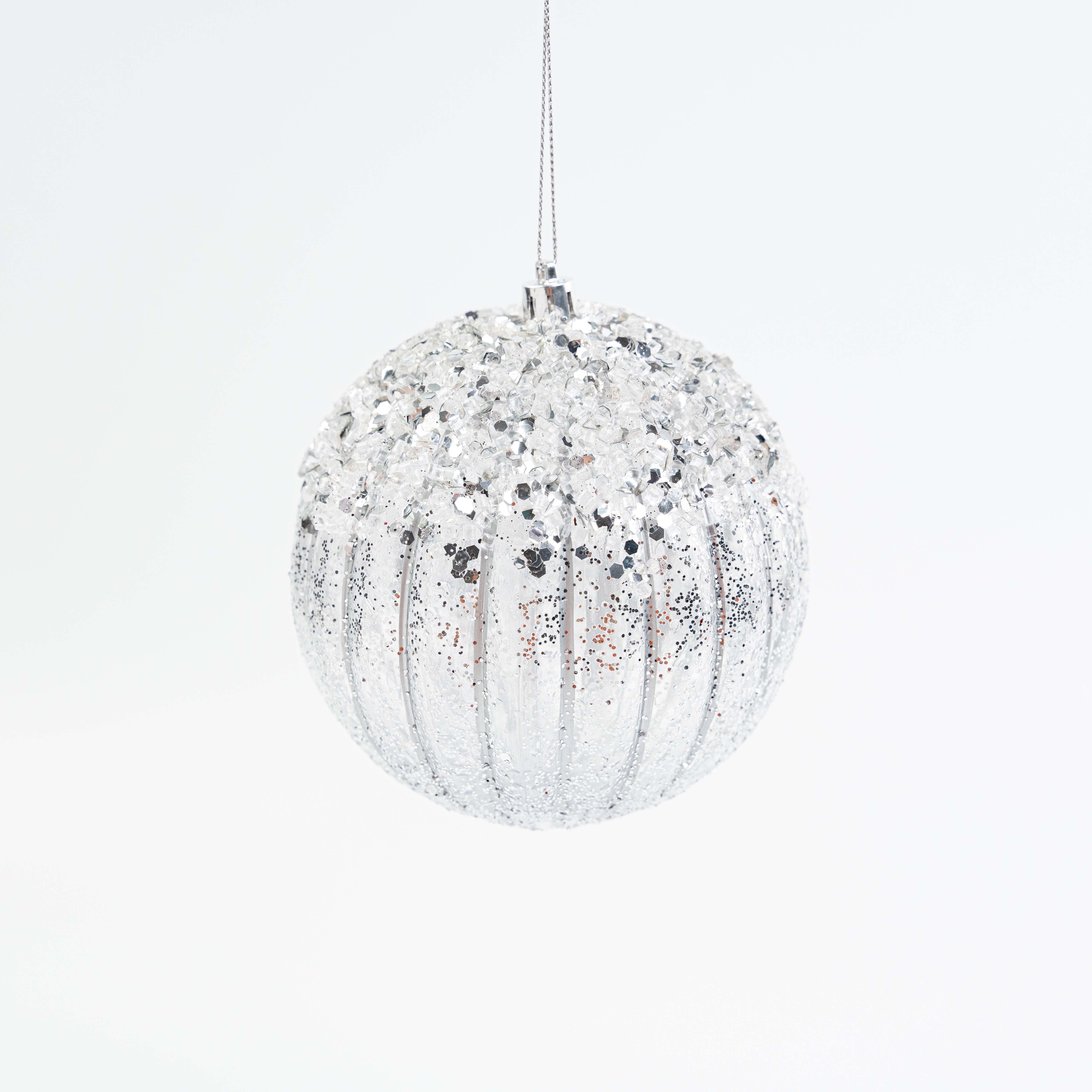 5" ICE SEQUIN BALL ORNAMENT