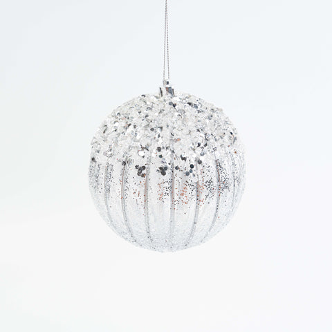 5" ICE SEQUIN BALL ORNAMENT