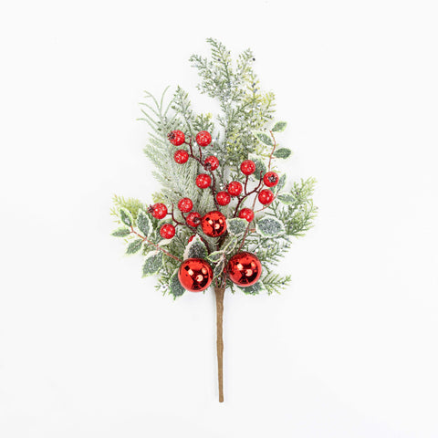 16" FROST BERRY BALL CEDAR PICK