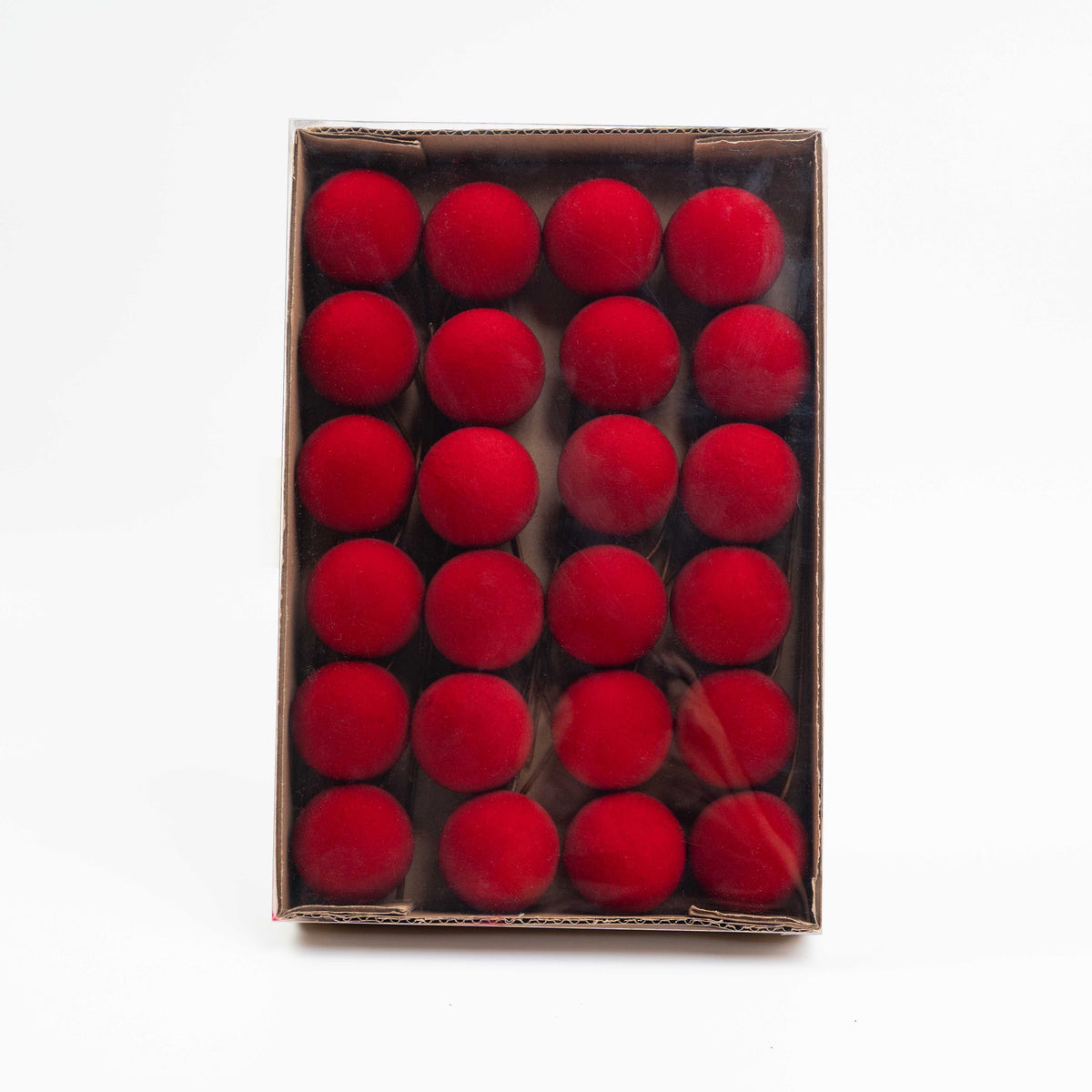 50MM HOLIDAY BALL FLOCKED PICK 24PCS/BOX