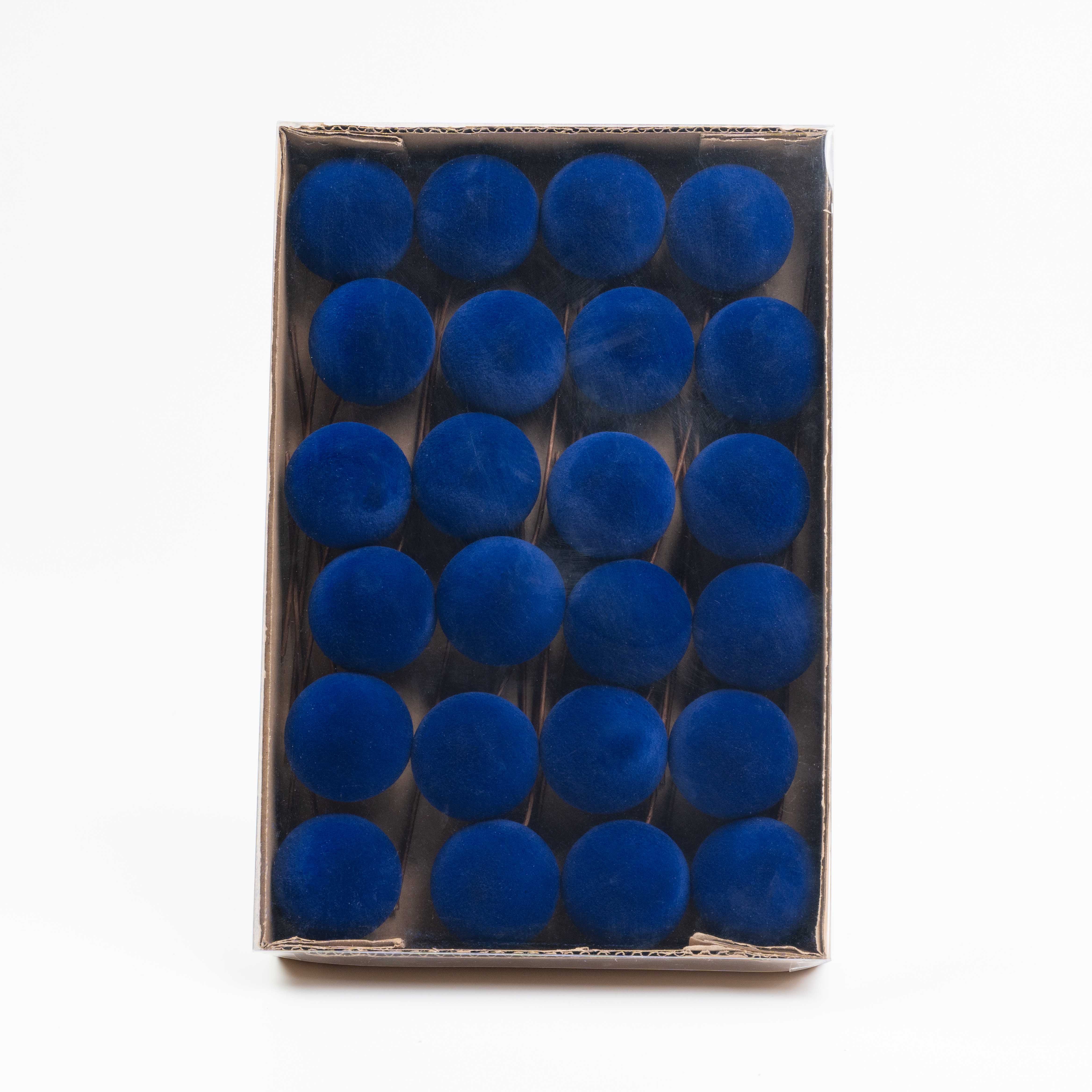50MM HOLIDAY BALL FLOCKED PICK 24PCS/BOX