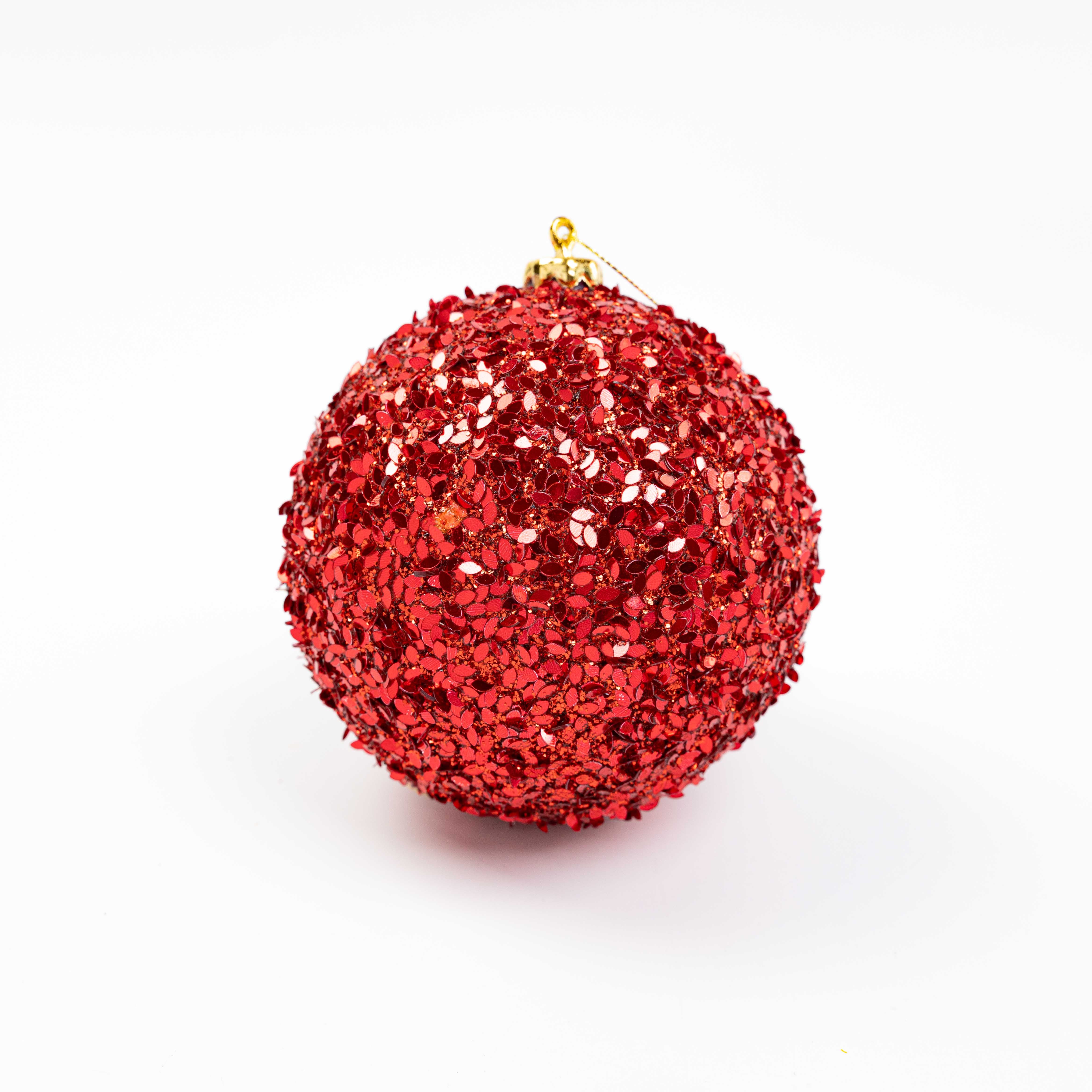 5" GLITTER SEQUIN BALL ORNAMENT