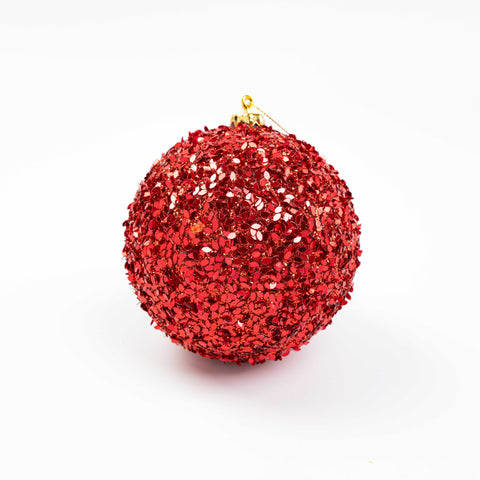 5" GLITTER SEQUIN BALL ORNAMENT