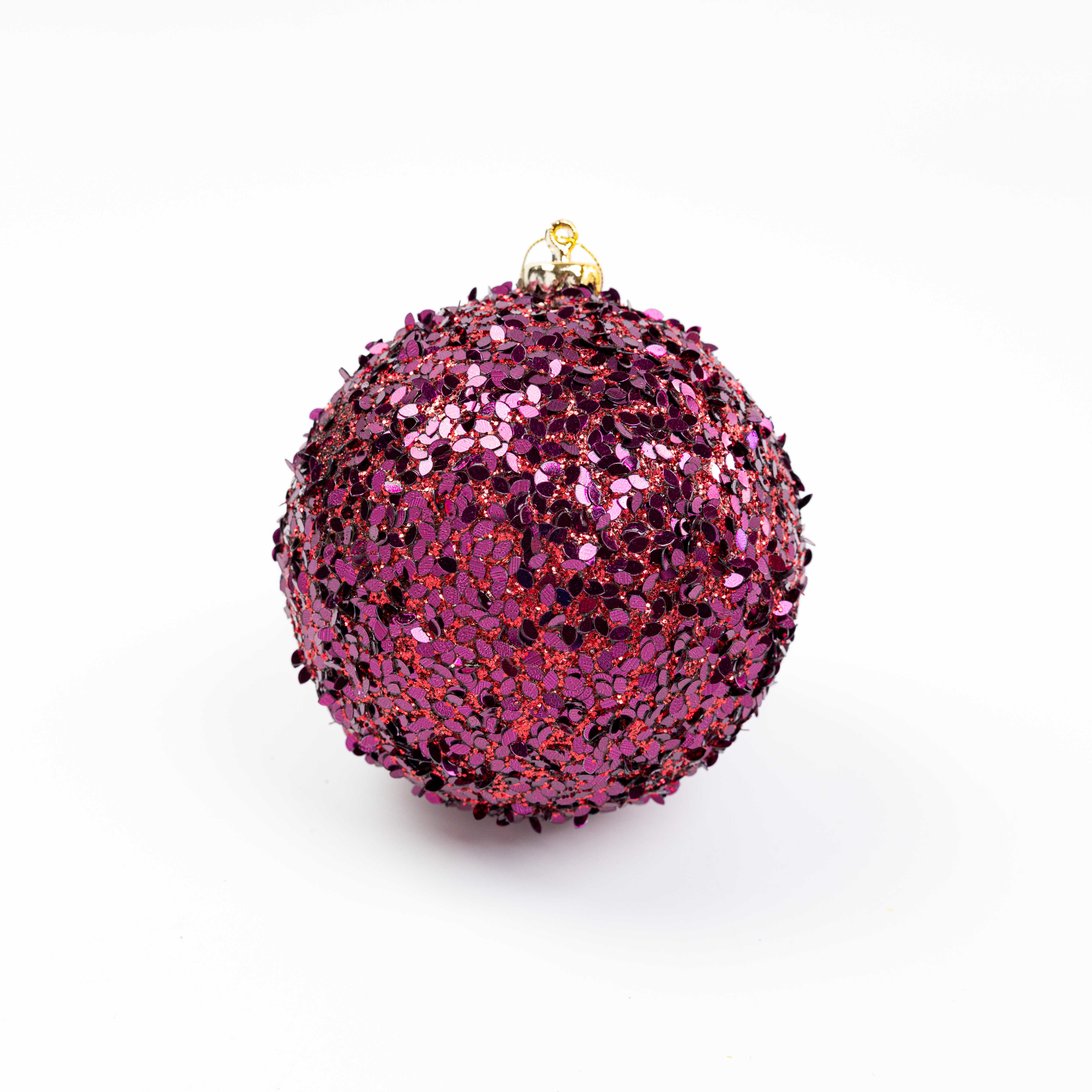 5" GLITTER SEQUIN BALL ORNAMENT
