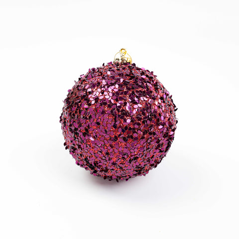 5" GLITTER SEQUIN BALL ORNAMENT