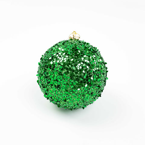 5" GLITTER SEQUIN BALL ORNAMENT