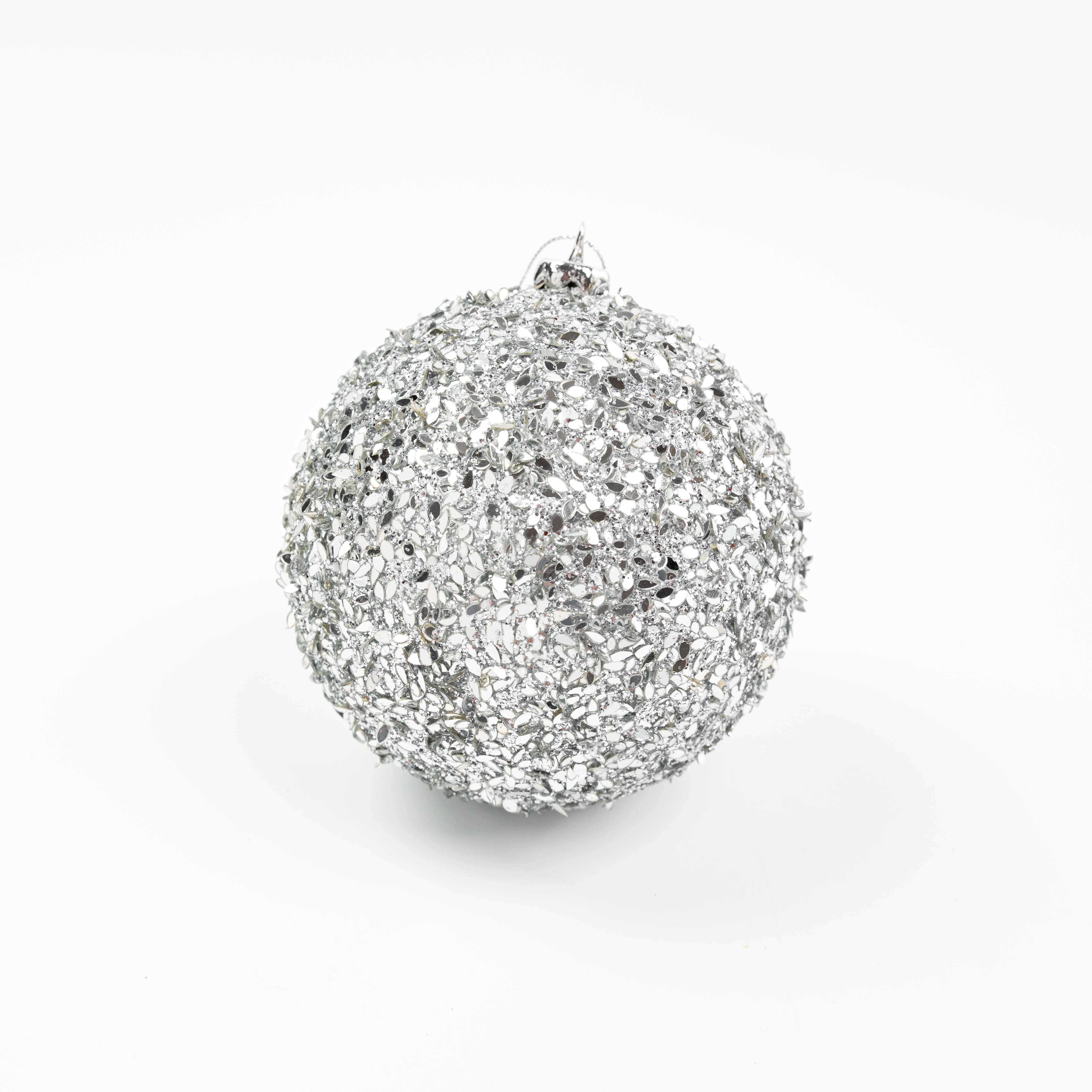 5" GLITTER SEQUIN BALL ORNAMENT