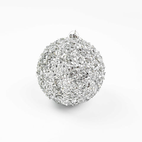 5" GLITTER SEQUIN BALL ORNAMENT