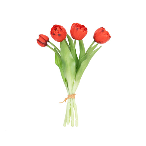 12" SOFT TOUCH DOUBLE LAYER TULIP BUNDLE X 5